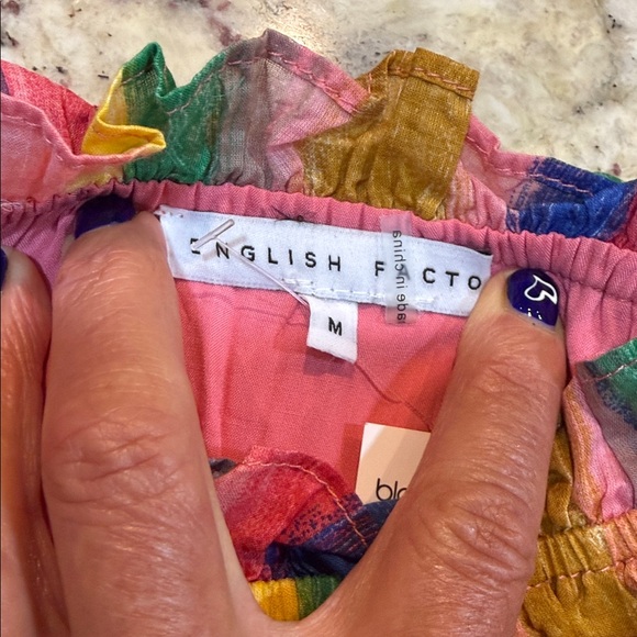 English Factory Off-the-Shoulder Multi Striped Maxi Dress size medium - Picture 3 of 10